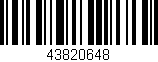 Código de barras (EAN, GTIN, SKU, ISBN): '43820648'