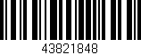 Código de barras (EAN, GTIN, SKU, ISBN): '43821848'