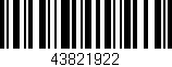 Código de barras (EAN, GTIN, SKU, ISBN): '43821922'