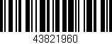 Código de barras (EAN, GTIN, SKU, ISBN): '43821960'