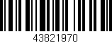Código de barras (EAN, GTIN, SKU, ISBN): '43821970'