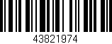 Código de barras (EAN, GTIN, SKU, ISBN): '43821974'