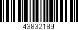 Código de barras (EAN, GTIN, SKU, ISBN): '43832189'