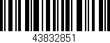 Código de barras (EAN, GTIN, SKU, ISBN): '43832851'