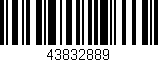 Código de barras (EAN, GTIN, SKU, ISBN): '43832889'