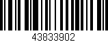 Código de barras (EAN, GTIN, SKU, ISBN): '43833902'