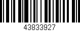 Código de barras (EAN, GTIN, SKU, ISBN): '43833927'