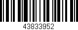 Código de barras (EAN, GTIN, SKU, ISBN): '43833952'