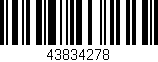 Código de barras (EAN, GTIN, SKU, ISBN): '43834278'
