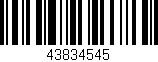 Código de barras (EAN, GTIN, SKU, ISBN): '43834545'