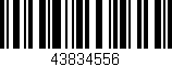 Código de barras (EAN, GTIN, SKU, ISBN): '43834556'