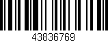 Código de barras (EAN, GTIN, SKU, ISBN): '43836769'