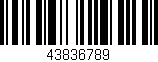 Código de barras (EAN, GTIN, SKU, ISBN): '43836789'