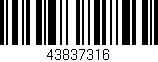 Código de barras (EAN, GTIN, SKU, ISBN): '43837316'