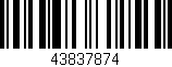 Código de barras (EAN, GTIN, SKU, ISBN): '43837874'