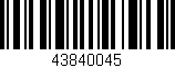 Código de barras (EAN, GTIN, SKU, ISBN): '43840045'