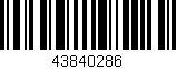 Código de barras (EAN, GTIN, SKU, ISBN): '43840286'