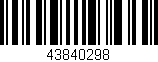 Código de barras (EAN, GTIN, SKU, ISBN): '43840298'