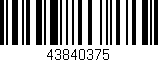 Código de barras (EAN, GTIN, SKU, ISBN): '43840375'