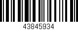 Código de barras (EAN, GTIN, SKU, ISBN): '43845934'