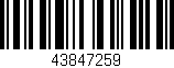 Código de barras (EAN, GTIN, SKU, ISBN): '43847259'