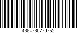 Código de barras (EAN, GTIN, SKU, ISBN): '4384760770752'