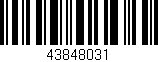 Código de barras (EAN, GTIN, SKU, ISBN): '43848031'