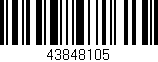 Código de barras (EAN, GTIN, SKU, ISBN): '43848105'