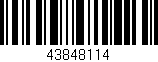 Código de barras (EAN, GTIN, SKU, ISBN): '43848114'
