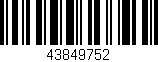 Código de barras (EAN, GTIN, SKU, ISBN): '43849752'