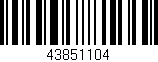 Código de barras (EAN, GTIN, SKU, ISBN): '43851104'