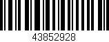 Código de barras (EAN, GTIN, SKU, ISBN): '43852928'