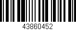 Código de barras (EAN, GTIN, SKU, ISBN): '43860452'