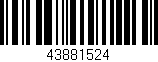 Código de barras (EAN, GTIN, SKU, ISBN): '43881524'