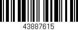 Código de barras (EAN, GTIN, SKU, ISBN): '43887615'