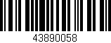 Código de barras (EAN, GTIN, SKU, ISBN): '43890058'