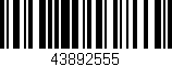 Código de barras (EAN, GTIN, SKU, ISBN): '43892555'