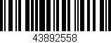 Código de barras (EAN, GTIN, SKU, ISBN): '43892558'