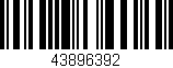 Código de barras (EAN, GTIN, SKU, ISBN): '43896392'