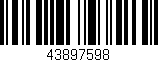 Código de barras (EAN, GTIN, SKU, ISBN): '43897598'