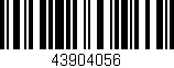 Código de barras (EAN, GTIN, SKU, ISBN): '43904056'