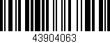 Código de barras (EAN, GTIN, SKU, ISBN): '43904063'