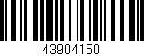 Código de barras (EAN, GTIN, SKU, ISBN): '43904150'