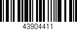 Código de barras (EAN, GTIN, SKU, ISBN): '43904411'