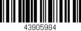 Código de barras (EAN, GTIN, SKU, ISBN): '43905984'