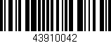 Código de barras (EAN, GTIN, SKU, ISBN): '43910042'
