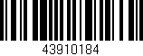 Código de barras (EAN, GTIN, SKU, ISBN): '43910184'