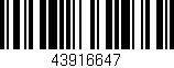 Código de barras (EAN, GTIN, SKU, ISBN): '43916647'