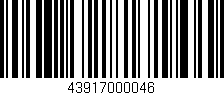 Código de barras (EAN, GTIN, SKU, ISBN): '43917000046'