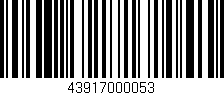 Código de barras (EAN, GTIN, SKU, ISBN): '43917000053'
